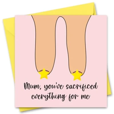 Image of Mothers Day Card Funny Mother&#039;s For Mum Saggy Joke From Son or Daughter
