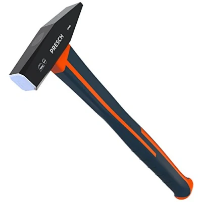 Image of Presch Machinist Hammer Fibreglass Handle 300g Small in Black with Rubber Professional Engineers