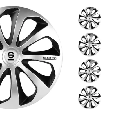Image of Sparco SPC1492SV Set wheel covers Torino 14 inch silver