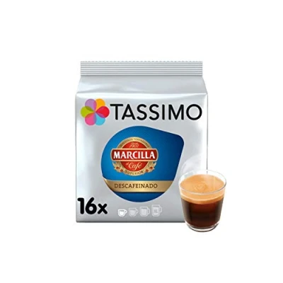 Image of Tassimo Marcilla Decaf Espresso Coffee Decaffeinated Pack of 5 x 16 Drinks (Total 80 drinks)