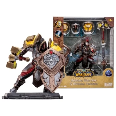 Image of McFarlane Toys World of Warcraft 6&quot; Human: Paladin/Warrior Action Figure (Rare) Incredibly Detailed 1:12 Scale Based on the Global Phenomenon