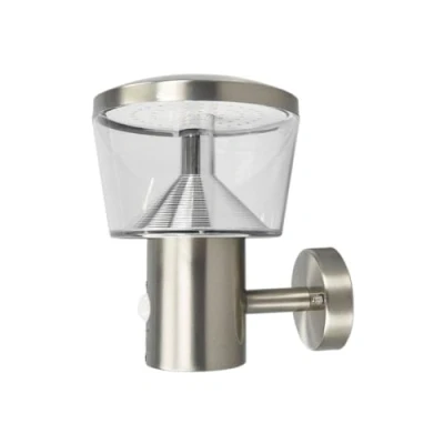 Image of Lindby Outdoor Wall Light &#039;Antje&#039; with Motion Detector (Modern) in Silver (1 Source,) from lamp for Exterior/Interior Walls, House, Terrace und Balcony
