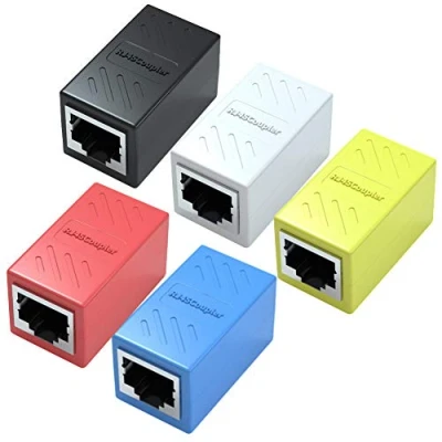 Image of Yeung Qee RJ45 Coupler 5 Pack Ethernet Extension, for Cat7/Cat6/Cat5e/Cat5 Cable Network Female to (color)