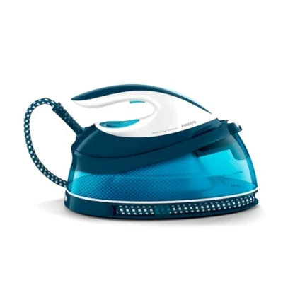 Image of Philips PerfectCare Compact Steam Iron Station 6.5 Bar 120 400 g/mn GC7840/20, Blue/White