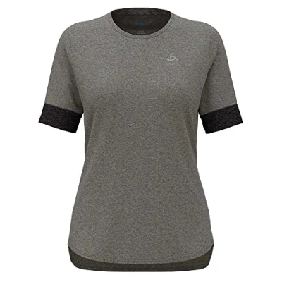 Image of ODLO CREW NECK RIDE 365 Sports Tshirt, Women&#039;s, Size: 4 6, Black melange/grey melange