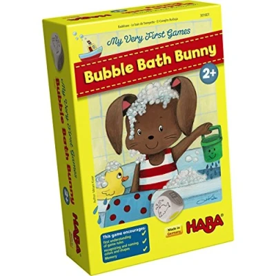 Image of HABA 301601 My Very First Games Bubble Bath Bunny Memory game for 2 4 children age 2+ English version (Made in Germany)