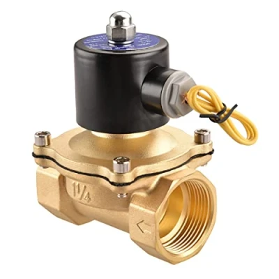 Image of Heschen Brass Electric Solenoid Valve, 2W 320 32, PT 1 1/4&#039;&#039;, DC12V, Direct Action Water, Normally Closed Replacement Valve