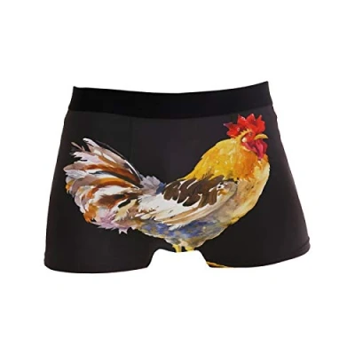 Image of Linomo Men&#039;s Boxer Briefs Animal Rooster Cock Boxers Shorts Underwear Underpants Multicoloured