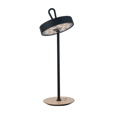 Image of Elli Rechargeable Dimmable Integrated LED Table Lamp Black 3000K Touch sensor