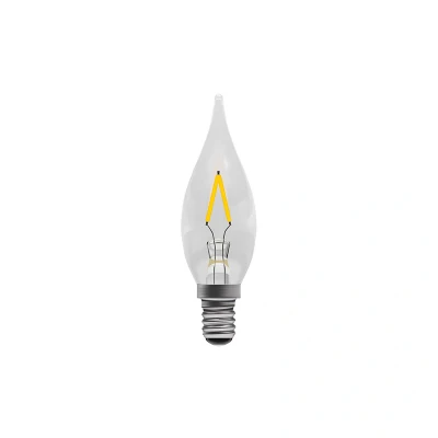 Image of Non Dimmable Chandelier Clear E14 LED Filament Lamp 1W Bell Lighting