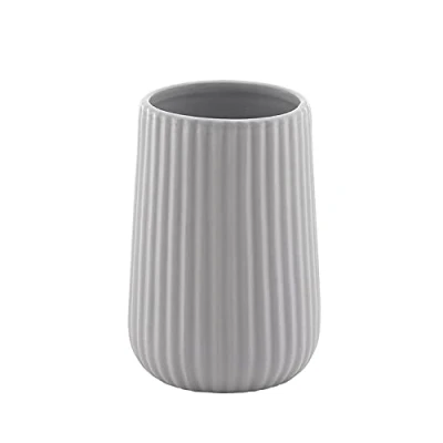 Image of Gedy Grey, G Marika, Bathroom, Ceramic Toothbrush Holder, R&amp;D Design, Measures 11.6 x 8 cm, 2 Years Warranty, One Size