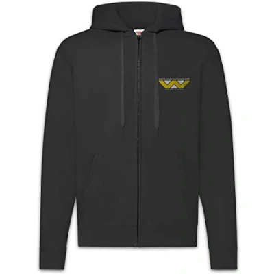 Image of Urban Backwoods Weyland Yutani Corp Men Zipper Hoodie Hooded Sweatshirt Black Size M