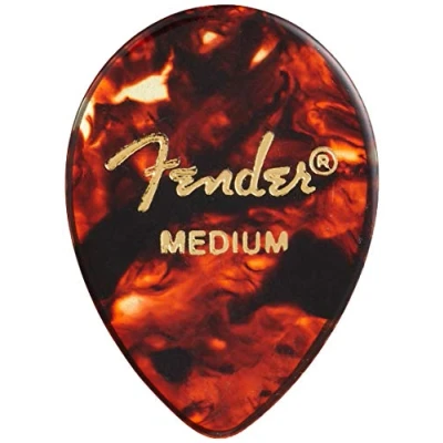 Image of Fender 098 0354 800 354 Shape Picks, 12 Count, Shell, Medium