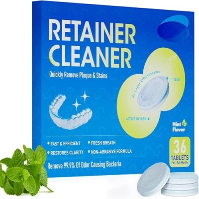 Image of Cleaning Tablets 36 Tablets,Retainer Tablets,Denture Cleaner,Mouth Guard Cleaner for Dentures &amp; Orthodontic Dental Appliances