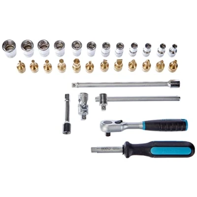 Image of Hazet 854 1/4 Inch Socket Set Black/Blue/Silver (30 Piece)