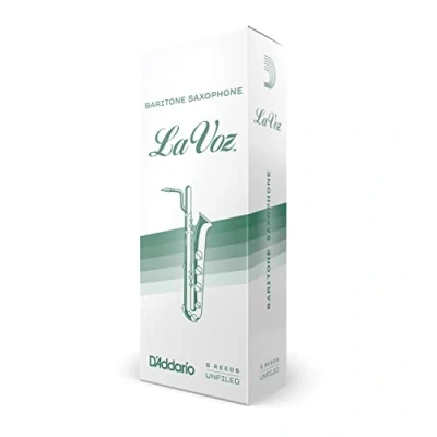 Image of Rico La Voz Baritone Saxophone Reeds, Medium Hard,5Pack