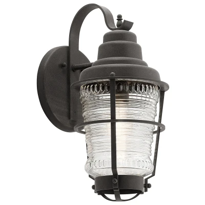 Image of Kichler Chance Harbor Outdoor 1 Light Wall Lantern Weathered Zinc IP44