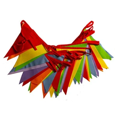 Image of Rainbow Multi coloured Cotton Bunting 6 metres long
