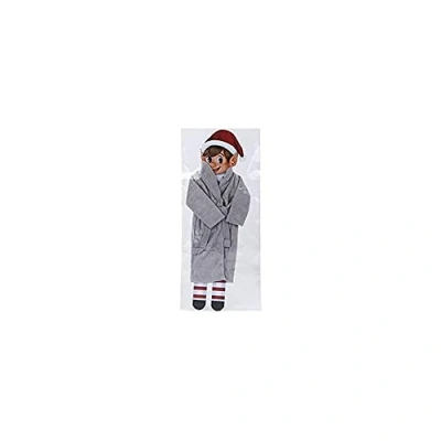 Image of Elves Behavin Badly Elf Dressing Gowns Christmas Figure Accessories 2 Assorted Colours (Grey Gown)