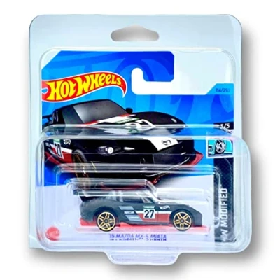 Image of Hot Wheels &#039;15 Mazda MX 5 Miata (HW Modified) 5/5 HW Modified 2023 114/250 (Short Card) COMES IN A KLAS CAR KEEPER PROTECTIVE COLLECTORS CASE HKH86