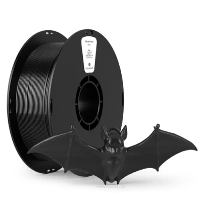Image of kexcelled PETG Filament 1.75 mm +/ 0.03 mm, Chemical Resistance, 3D Printer Filament, 1 kg Spool (2.2 lbs), for FDM Printer, Vacuum Packaging, Black
