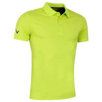 Image of Callaway Men&#039;s Short Sleeve Golf Polo Shirt, Lime Punch, S