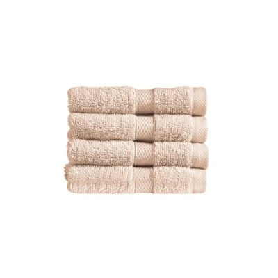 Image of Christy Refresh Bathroom Towel Set of 4 Face Cloth Quick Dry Tonal and Stylish Soft Absorbent Shower Towels 100% Cotton 550GSM Machine Washable Driftwood