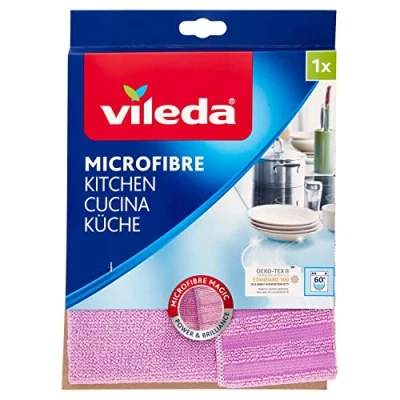 Image of Vileda Microfiber Kitchen Cloth EFFICIENCY AND BEAUTY, Purple, 19 x 1 22 cm, Piece