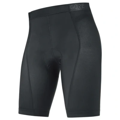Image of GORE WEAR Womens C5 Liner Tights+ Short, Black, 34 EU
