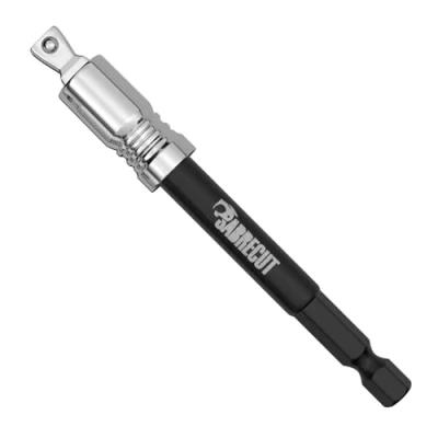 Image of 1 x SabreCut SCISA10014 95mm 15 Degree Tilt Socket Adapter 1/4&quot; HEX to Square Drive for Impact Drivers, Wrenches and Ratchets