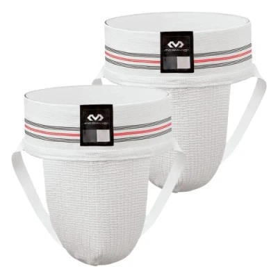 Image of McDavid mens RegularMcdavid Jockstrap, Athletic Supporter w/Stretch Mesh Pouch, Supporters for Men, 2 Pack, White, XL