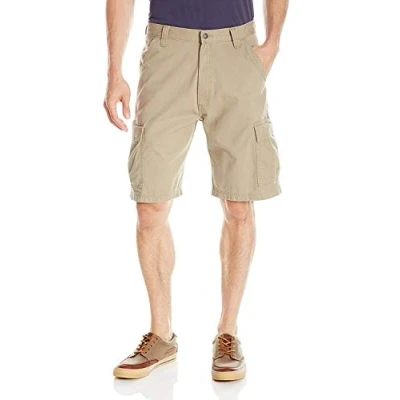 Image of Wrangler Authentics Men&#039;s Classic Relaxed Fit Cargo Short, British Khaki Twill, 34