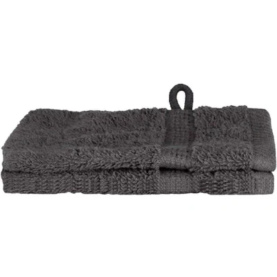 Image of vidaXL Guest Towel 2 pcs Anthracite 15 x 21 cm Cotton
