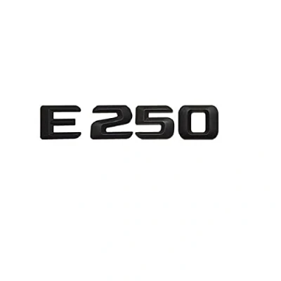 Image of SBOJI Matt Black &quot; E 250&quot; Car Trunk Rear Letters Words Number Badge Emblem Decal Sticker Compatible With Mercedes Benz Class E250 Logo