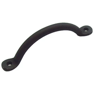 Image of Ironmongery World Cast Iron Antique Kitchen Cabinet Door Cupboard Drawer D Bow Penny Pull Handles 5&quot; Inch / 130mm Black Wax