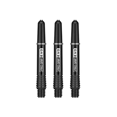 Image of TARGET Darts Pro Grip Evo Black Aluminium Short Dart Shafts