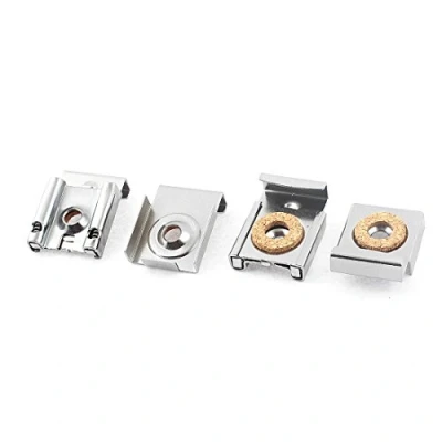 Image of Sourcingmap® Spring Loaded Adjustable Wall Hanging Mount Mirror Clip Brackets Set