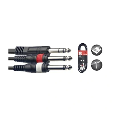 Image of Stagg SYC3/PS2P E 3 m 2 x 1 Stereo Jack Y Splitter Cable