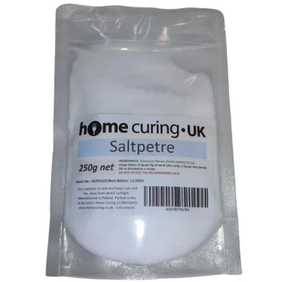 Image of Saltpetre, Food Grade 99.5% Purity (250g) Potassium Nitrate Powder for Meat Curing Surfy&#039;s Branded