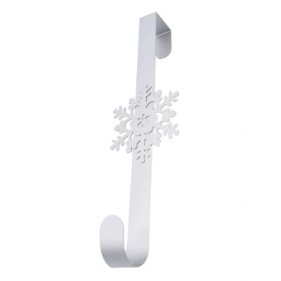 Image of TRIXES Christmas Snowflake Wreath Hanger Front Door Hook for Xmas and Winter Decoration Home, Office, or Party Outdoor