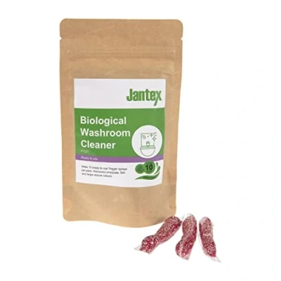 Image of Jantex Green Biological Washroom Cleaner Sachets (Pack of 10)