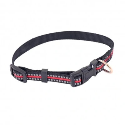 Image of Oypla Red Adjustable Comfortable Reflective Dog Collar for Neck Size 24 36cm