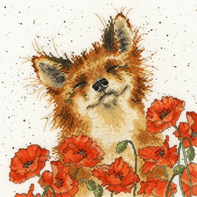 Image of Bothy Threads Cross Stitch Kit Wrendale Designs Poppy Field