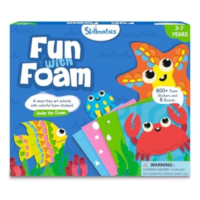 Image of Skillmatics Art Activity Fun with Foam Underwater Animals, No Mess Felt Sticker for Kids, Stocking Stuffers, DIY Craft Kits, Christmas Gifts Boys &amp; Girls Ages 3, 4, 5, 6, 7