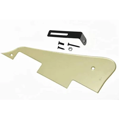 Image of Dopro Gold Mirror LP Guitar Pickguard with Black Bracket for Epiphone Les Paul