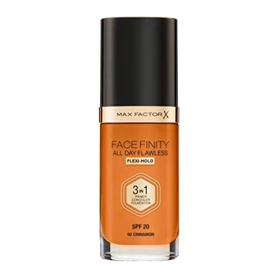 Image of Max Factor Facefinity 3 in 1 All Day Flawless Liquid Foundation, SPF 20, 92 Cinnamon, 30 ml