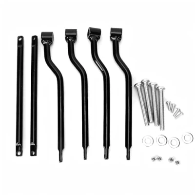 Image of Kathlen Saddlebag Brackets, Universal Motorcycle Iron Side Support Bars Mounting Saddle Bag Mount Bracket Accessory