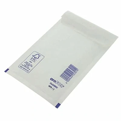Image of 50 x Padded Envelopes Size 9 (J/6) 300x445mm / 11.81x17.51 Arofol White Bubble Lined Mail Postal Strong Lightweight Protection