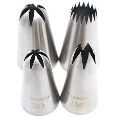 Image of Tumtanm Extra Large Piping Nozzles, 1M 1B 2D# 9FT Seamless Stainless Steel Icing Tips