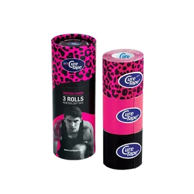 Image of CureTape 3 Rolls Multipack K Tape 5cm x 2.5m Waterproof Kinesiology Panther Power Medical for Extreme Sport Conditions Increase Mobility &amp; Performance Reduce Joint Pain